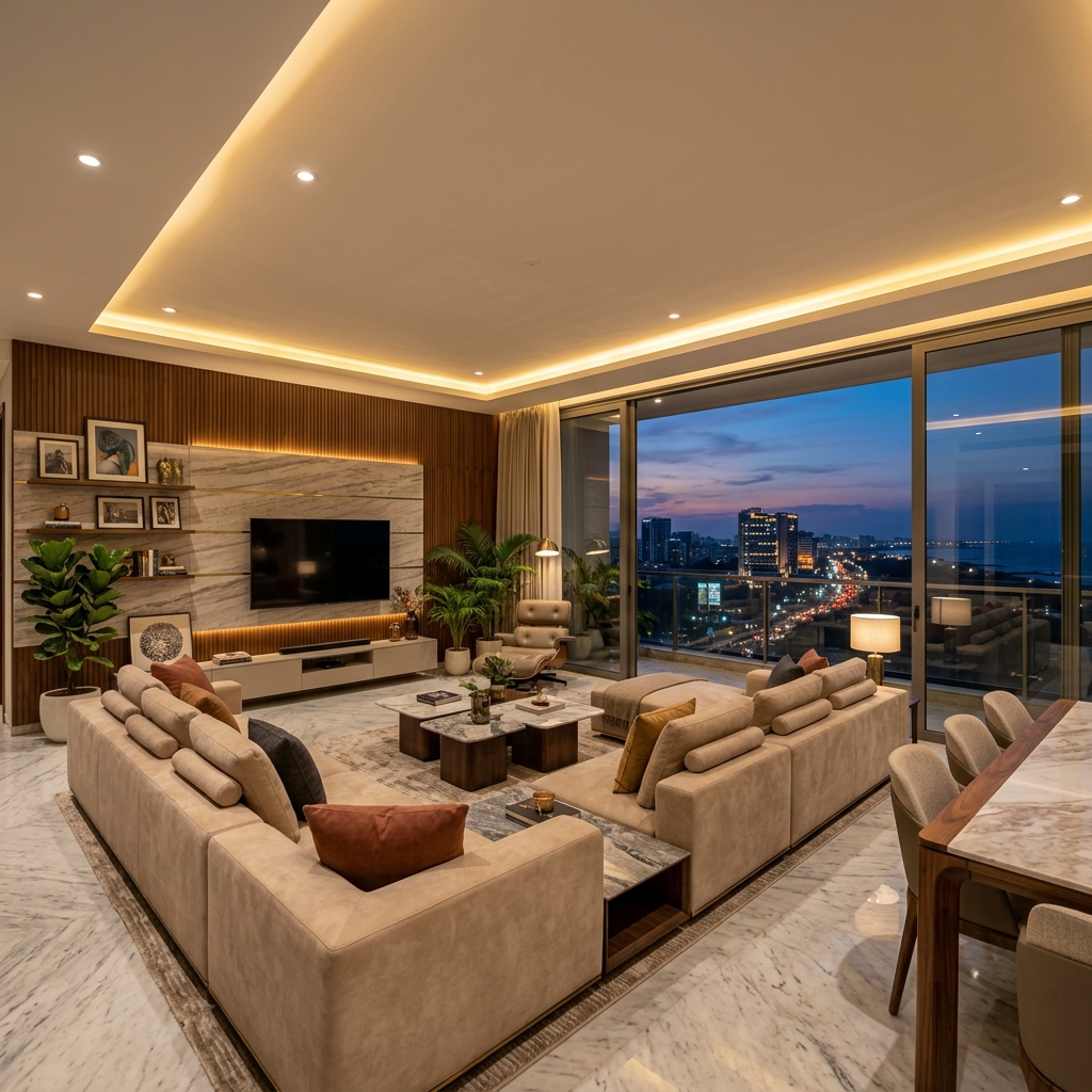 Luxurious Modern Living Room in Chennai